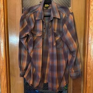 Orange and Blue Lightweight Shirt Jacket